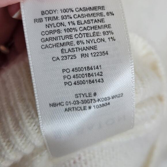 Aritzia Babaton Alftan Luxe Cashmere Cardigan in Birch Ivory 2XS XXS - Picture 4 of 9